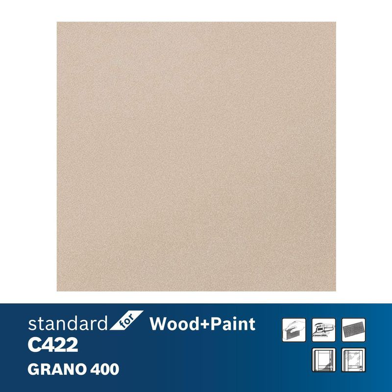 BOSCH - Pack de 25 lijas para madera y pintura grano 400