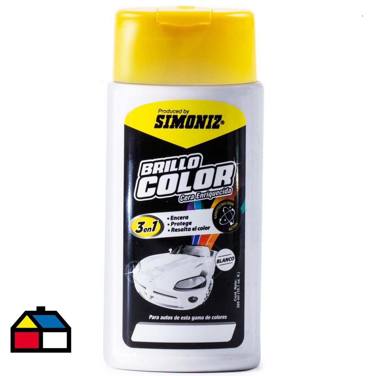 SIMONIZ - Cera Enriquecida Simoniz Brillo Color Blanca 300 Ml Nanotecnología