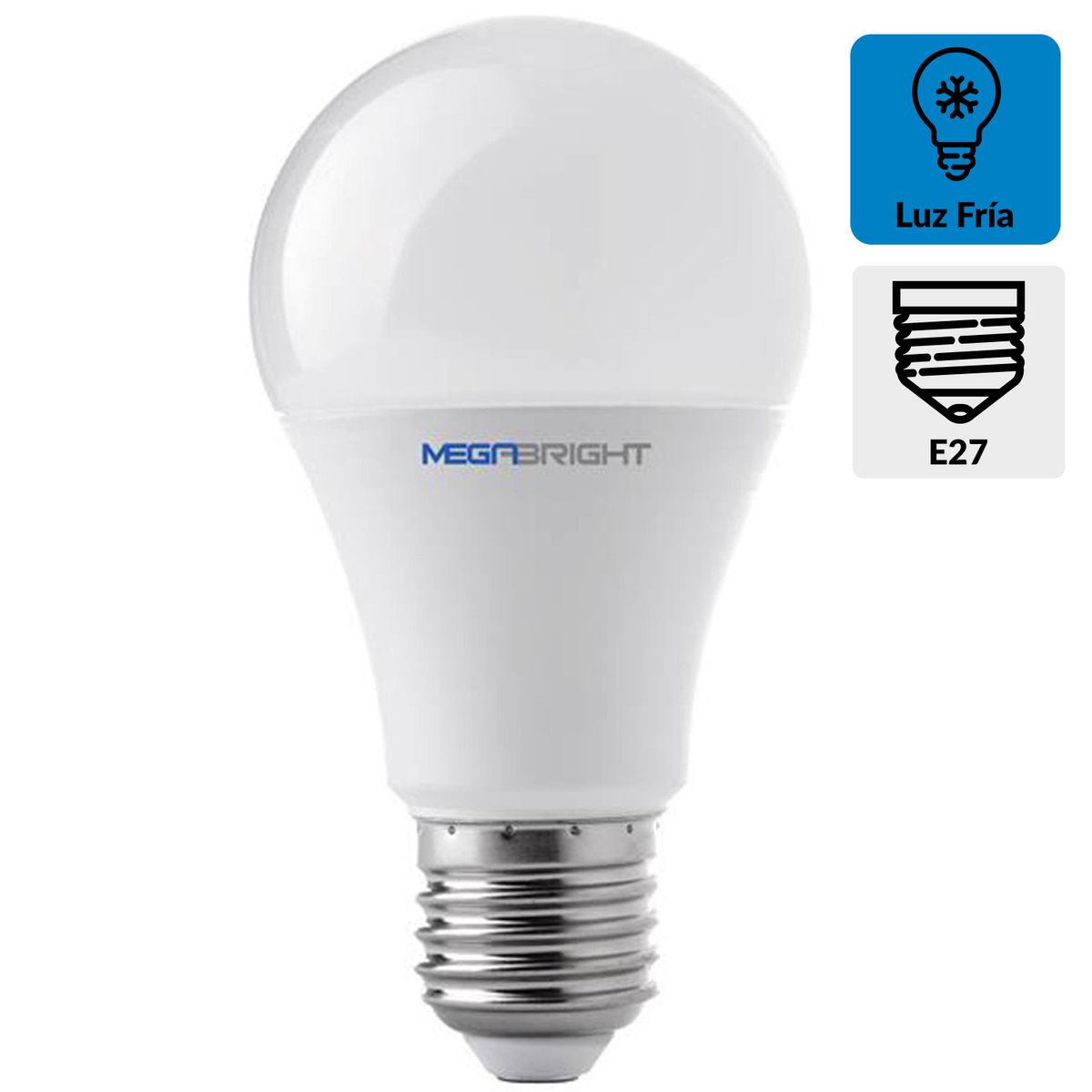 MEGABRIGHT - Ampolleta Led Clásica 9 W E27 750 lm Luz Fría