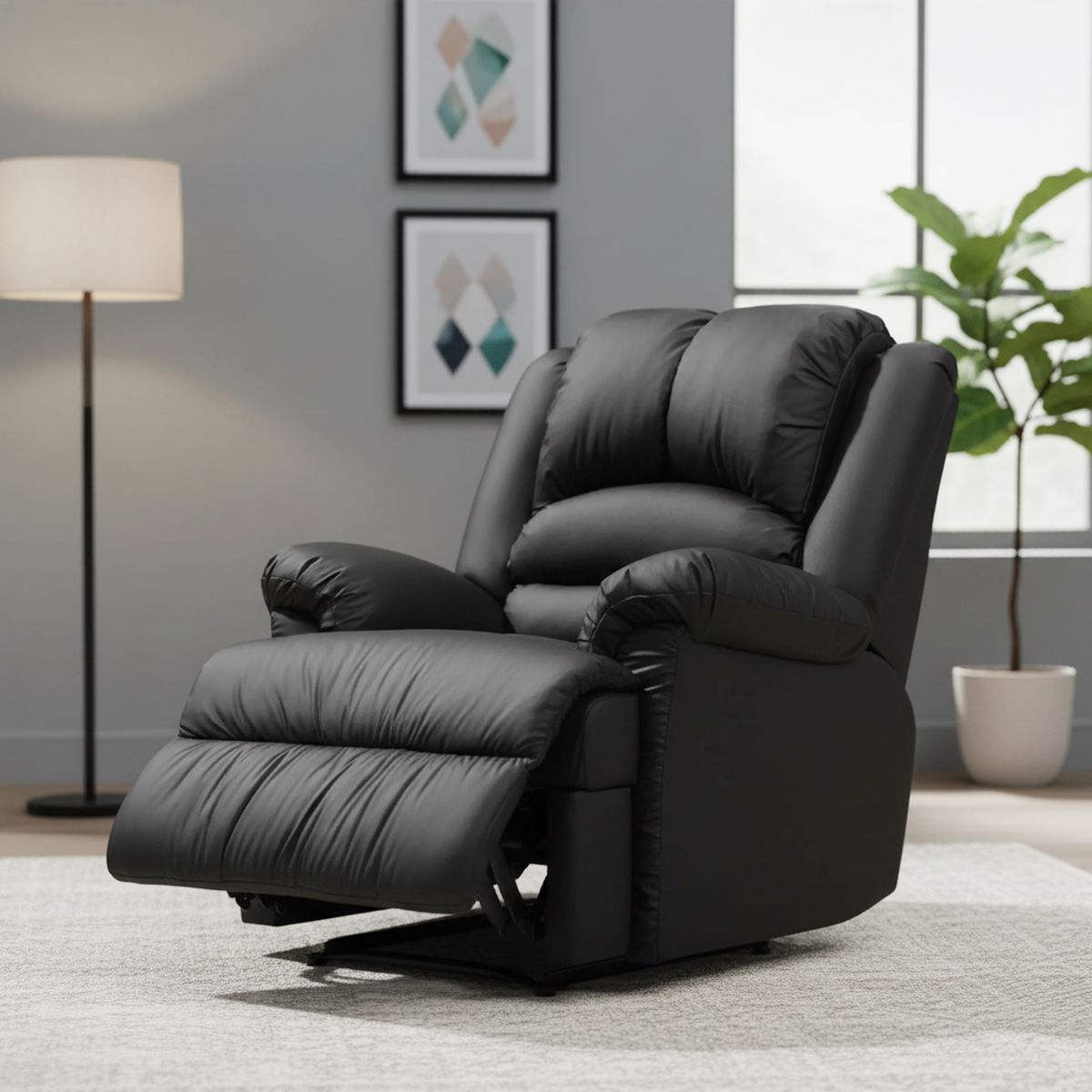 ROSEN - Bergere 1 cuerpo Jarrie 92x108x88 cm Negro