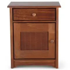 ROSEN - Velador 1 Puerta 1 Cajón(es) Veneto 49x60x37 cm Café