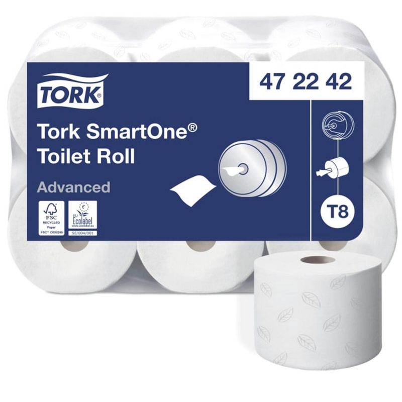 TORK - Papel Higiénico Elevation Smart One Premium Doble hoja 1242 Rollos x 207 m