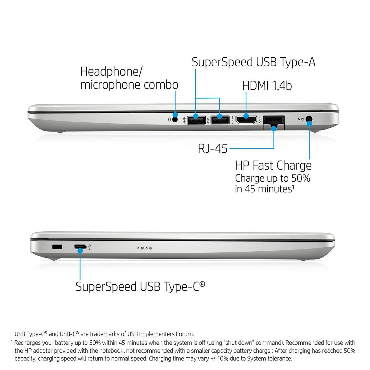 HP - Notebook HP CF2033WM Intel Pentium Silver N5030/ 4GB RAM/ 128GB SSD/ Pantalla 14" HD/ Windows 10 Modo S
