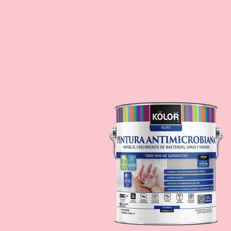KOLOR - Pintura Antimicrobiana Semibrillante 1 galón(es) Naranjo Riga
