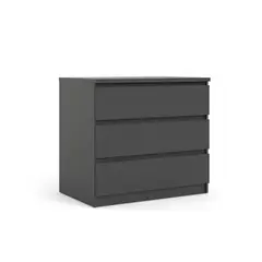 TVILUM - Cómoda 3 Cajón(es) 76235gm 83x14x51 cm Negro