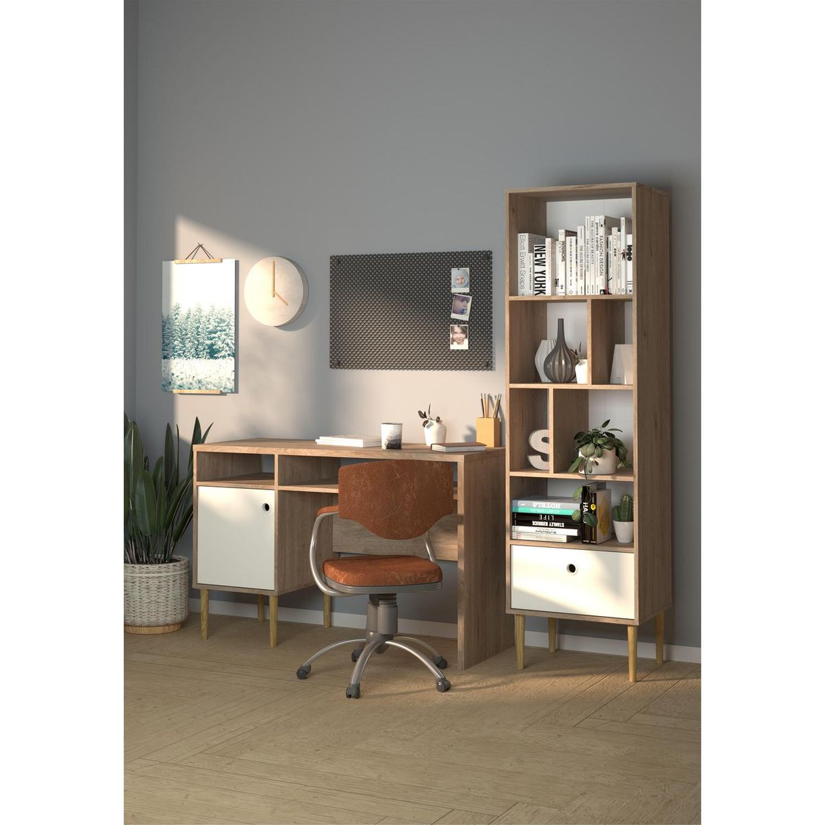 TVILUM - Escritorio blanco 120x48x77 cm