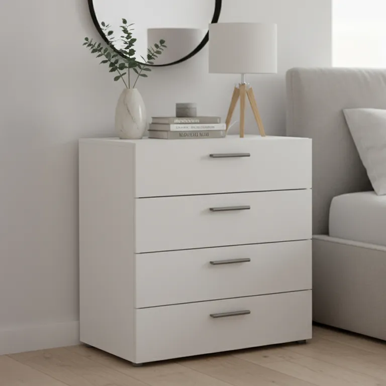Cómoda 4 Cajón(es) Pepe 80.2x68.1x40.3 cm Blanco