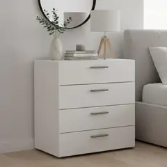 TVILUM - Cómoda 4 Cajón(es) Pepe 80.2x68.1x40.3 cm Blanco