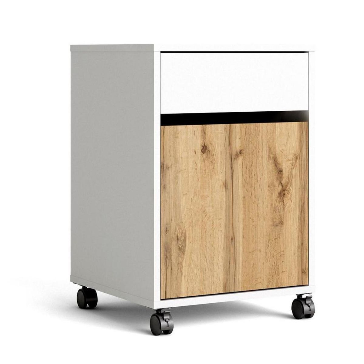 TVILUM - Cajonera 1 Puerta 1 Cajón(es) 7052249FJ 40.2x59.8x40.3 cm Blanco