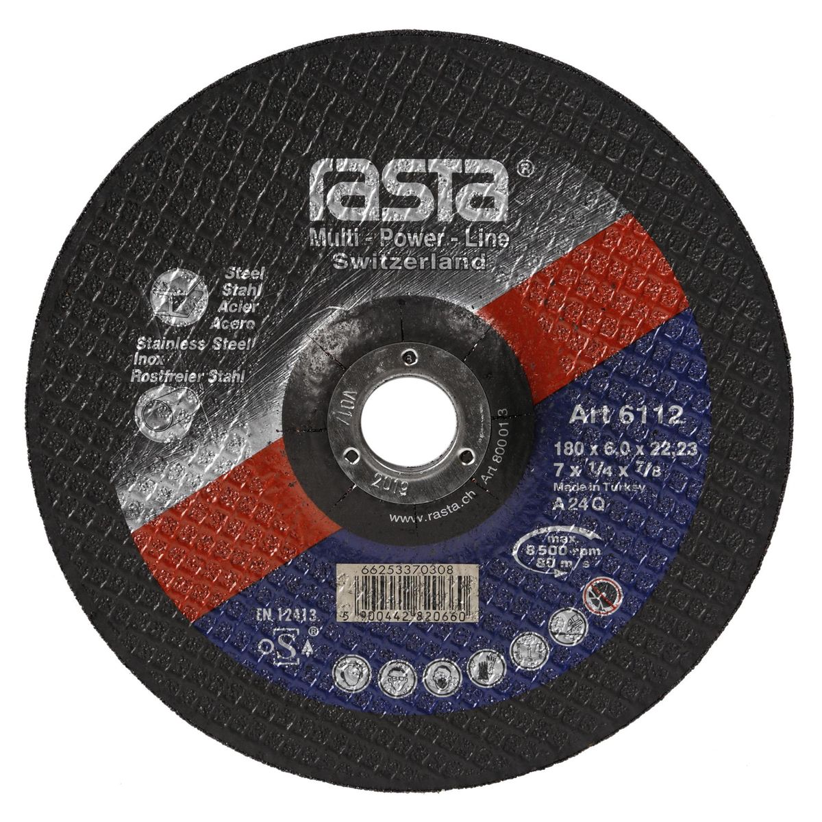 RASTA - Disco de desbaste 7" óxido de aluminio