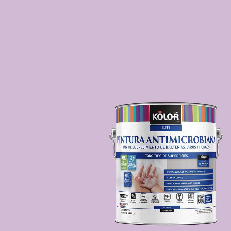 KOLOR - Pintura Antimicrobiana Semibrillante 1 galón(es) Púrpura Tampere