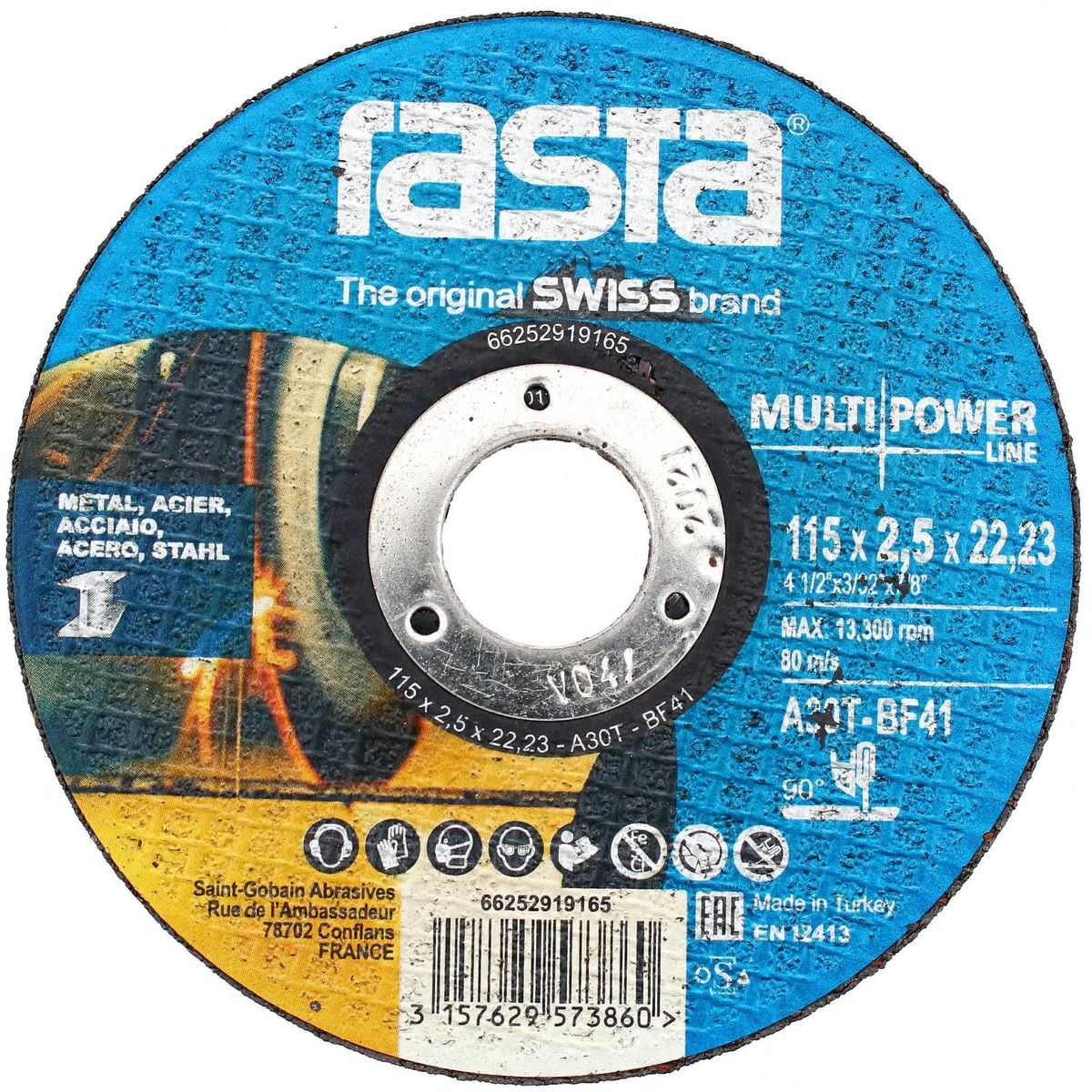 RASTA - Disco de corte metal 4,5" óxido de aluminio