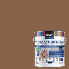 KOLOR - Pintura Antimicrobiana 1 galón(es) Semibrillante Café Turin
