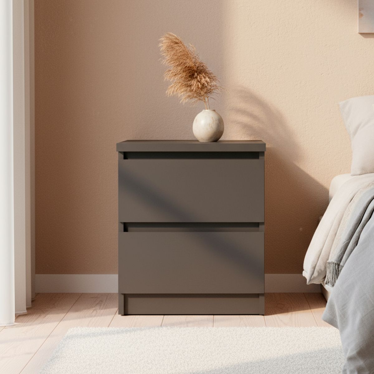 TVILUM - Cajonera 2 Cajón(es) 76230GM 40.4x49.5x50 cm Negro