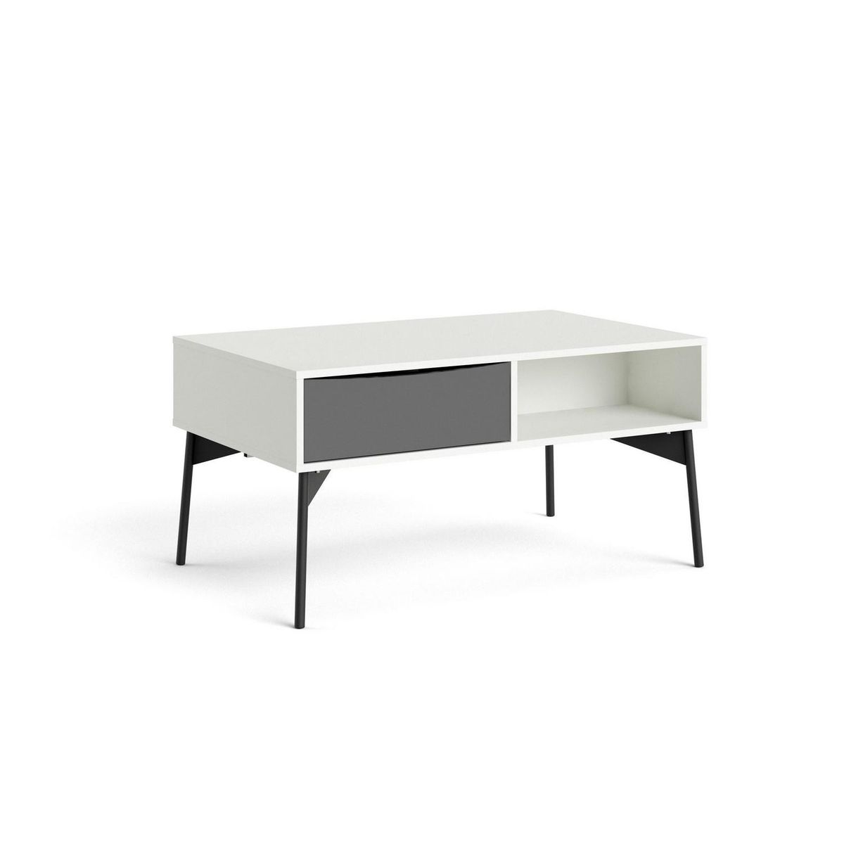 TVILUM - Arrimo 86131 Gogocn Blanco Mate/Gris 98.7x60.2x49.4 cm