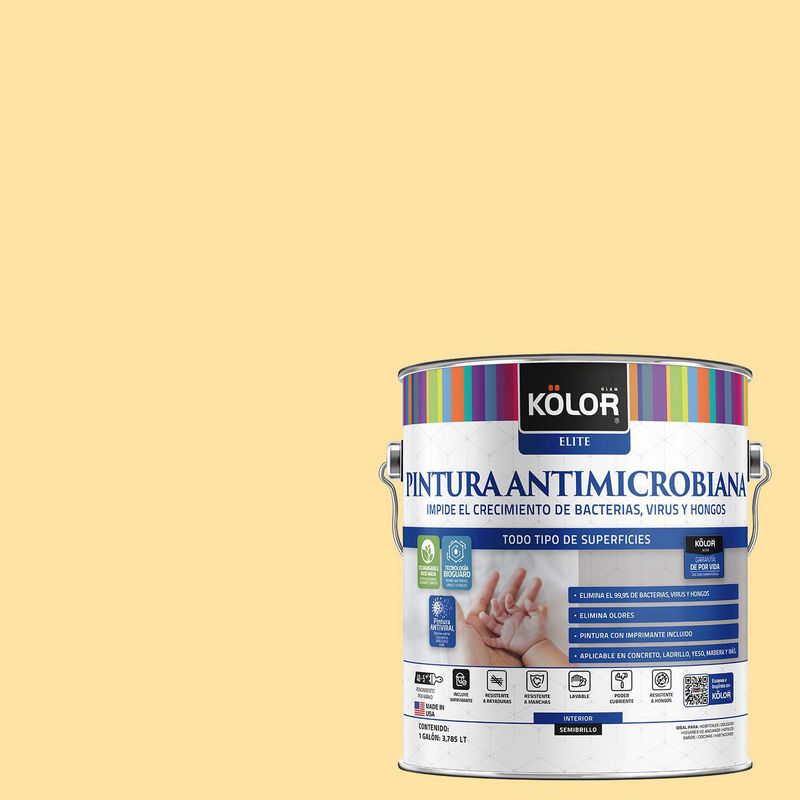 KOLOR - Pintura Antimicrobiana Semibrillante 1 galón(es) Naranjo Luxenburgo