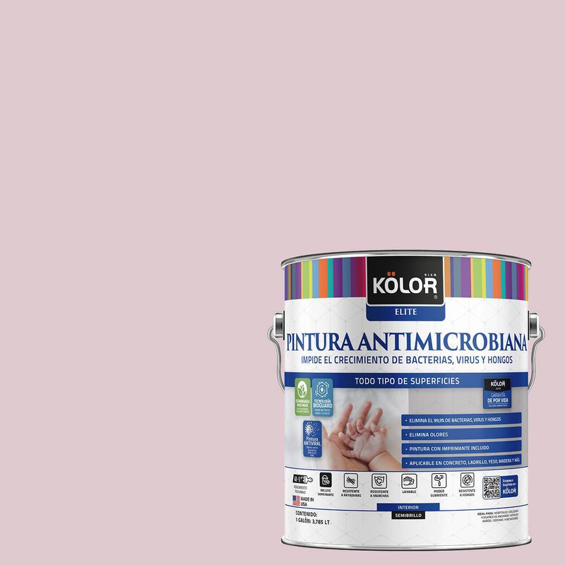 KOLOR - Pintura Antimicrobiana Semibrillante 1 galón(es) Púrpura Liberia
