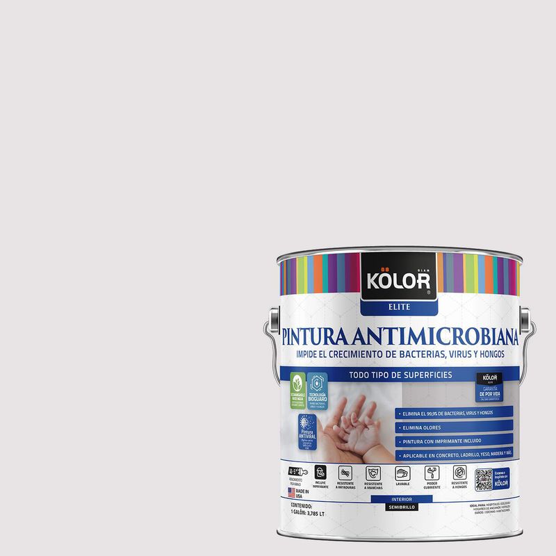 KOLOR - Pintura Antimicrobiana Semibrillante 1 galón(es) Beige Rennes