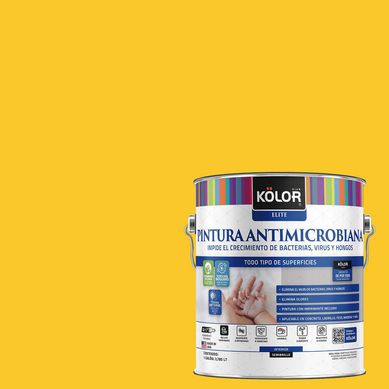 Pintura Antimicrobiana Semibrillante 1 galn(es) Amarillo Floriana 