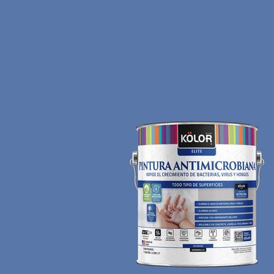 Pintura Antimicrobiana Semibrillante 1 galn(es) Azul Chefchaoven 