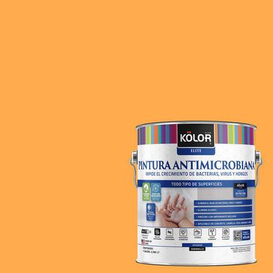 Pintura Antimicrobiana Semibrillante 1 galn(es) Naranjo Madrid 