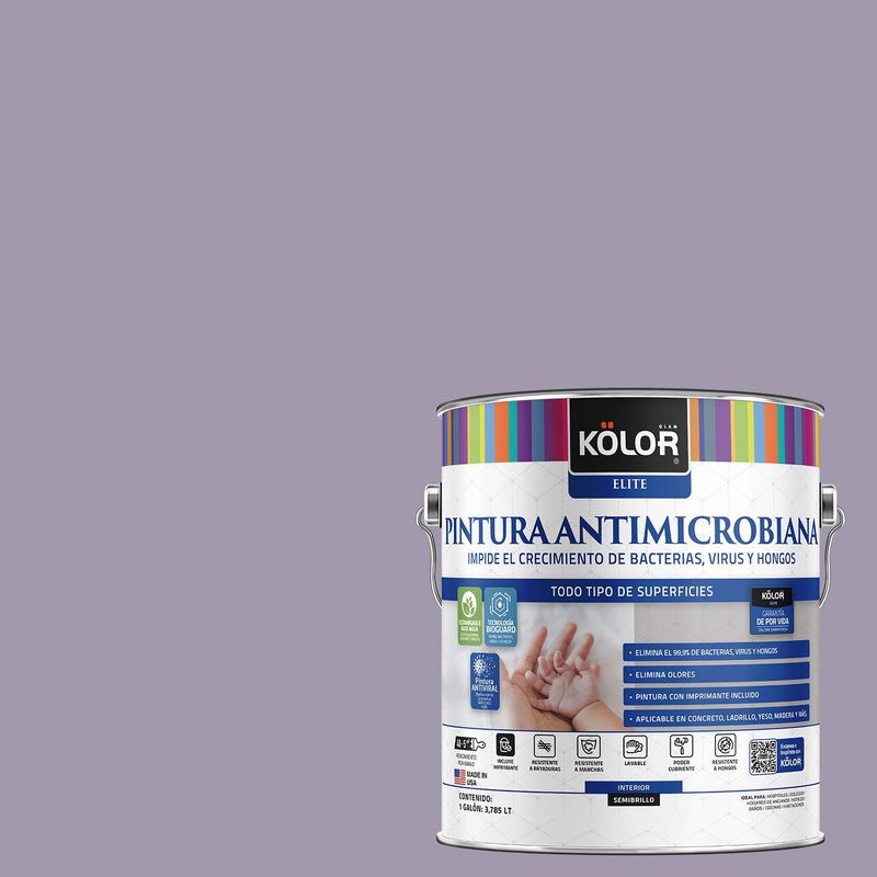 KOLOR - Pintura Antimicrobiana Semibrillante 1 galón(es) Púrpura Jerez De La Frontera