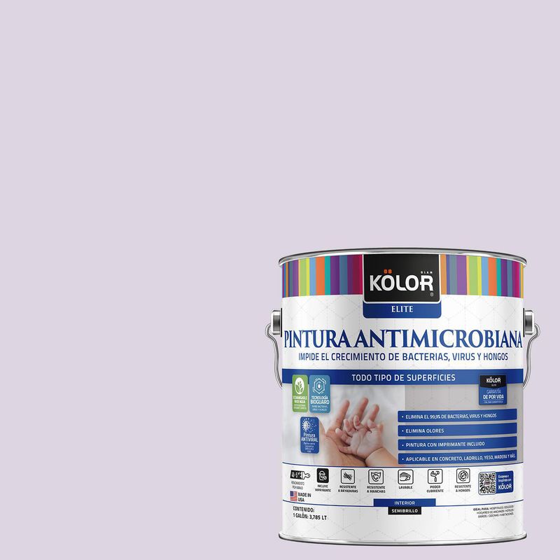 KOLOR - Pintura Antimicrobiana Semibrillante 1 galón(es) Púrpura Modena