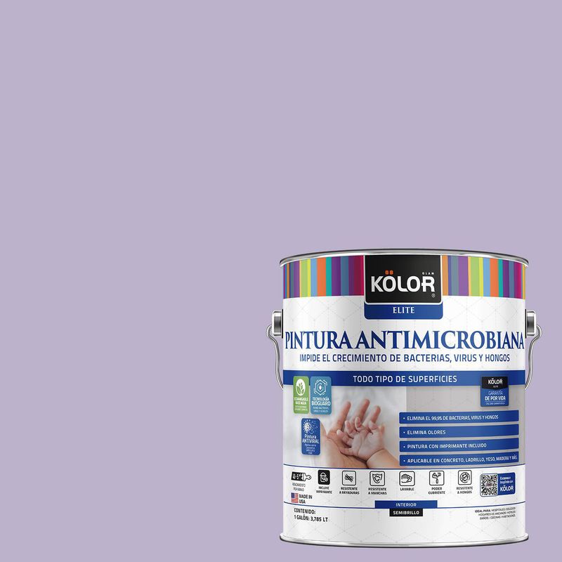 KOLOR - Pintura Antimicrobiana Semibrillante 1 galón(es) Púrpura Portugal