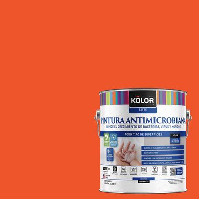 Pintura Antimicrobiana Semibrillante 1 galn(es) Naranjo Campania 