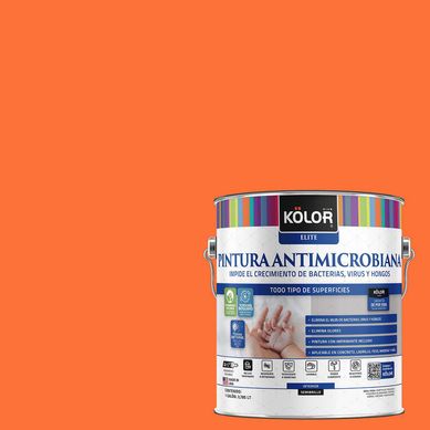 Pintura Antimicrobiana Semibrillante 1 galn(es) Naranjo Lisboa 