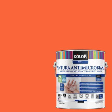 Pintura Antimicrobiana Semibrillante 1 galn(es) Naranjo Toledo 