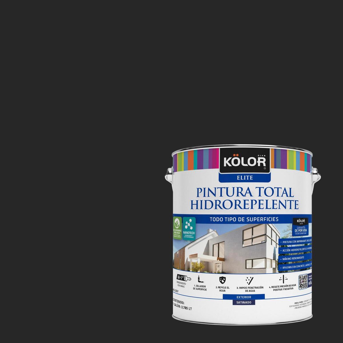 KOLOR - Pintura Hidrorepelente Satinado 1 galón(es) Blanco Izmir 