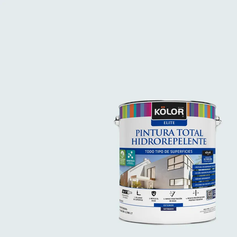 KOLOR - Pintura Hidrorepelente Satinado 1 galón(es) Blanco Oban 