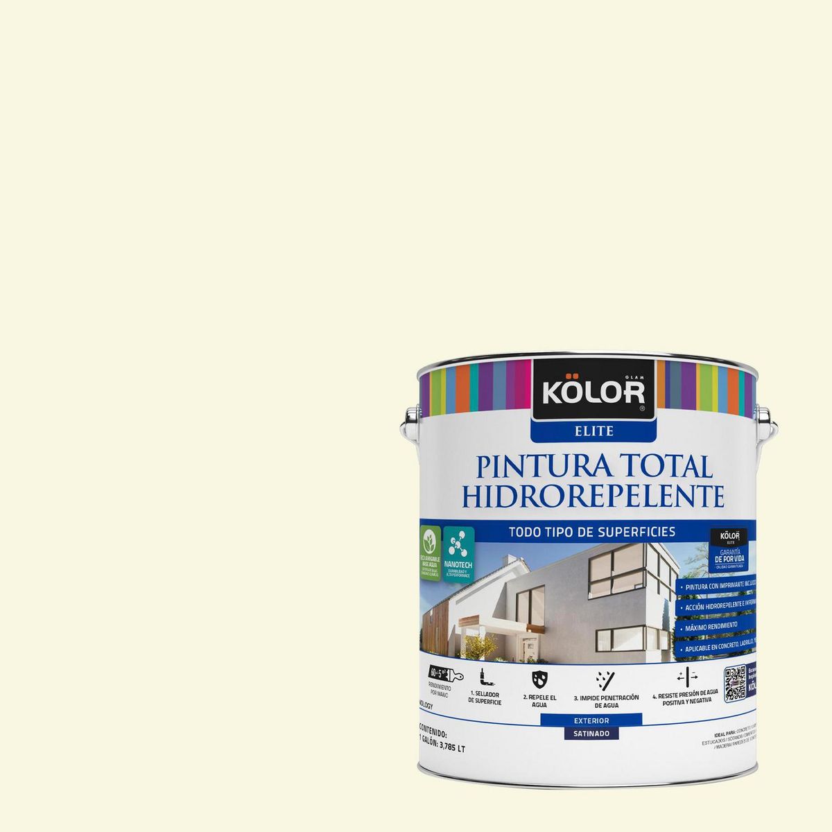 KOLOR - Pintura Hidrorepelente 1 galón(es) Satinado Beige Iklin