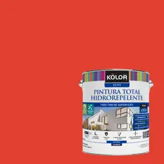KOLOR - Pintura Hidrorepelente Satinado 1 galón(es) Rojo Golden Sands