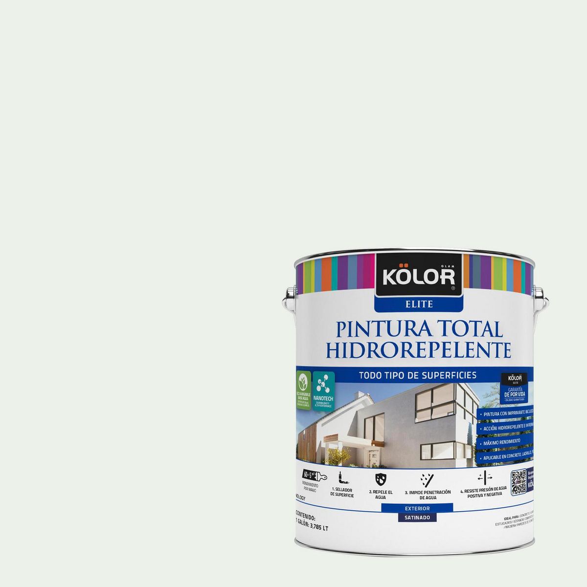 KOLOR - Pintura Hidrorepelente Satinado 1 galón(es) Blanco Londreas 