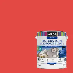 KOLOR - Pintura Hidrorepelente Satinado 1 galón(es) Rojo Mauricio