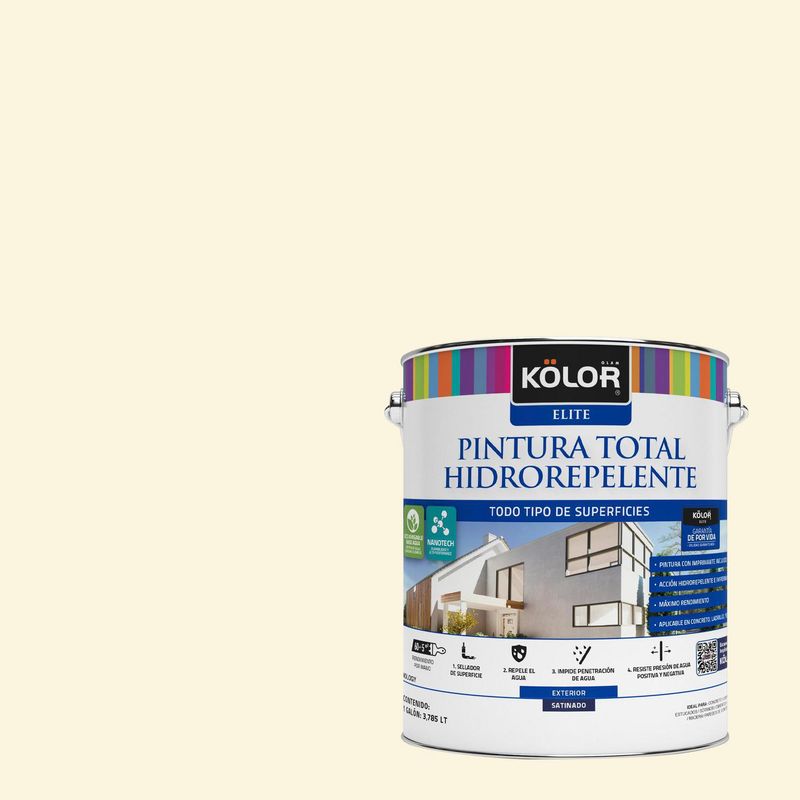 KOLOR - Pintura Hidrorepelente Satinado 1 galón(es) Amarillo Viana Do Castelo