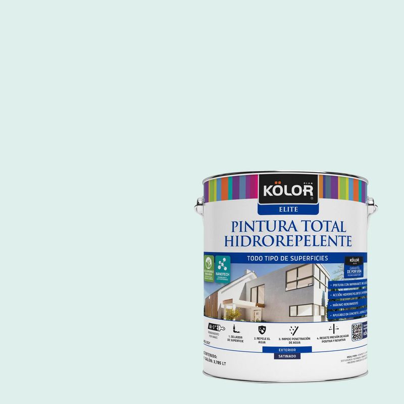 KOLOR - Pintura Hidrorepelente Satinado 1 galón(es) Verde Portalegre