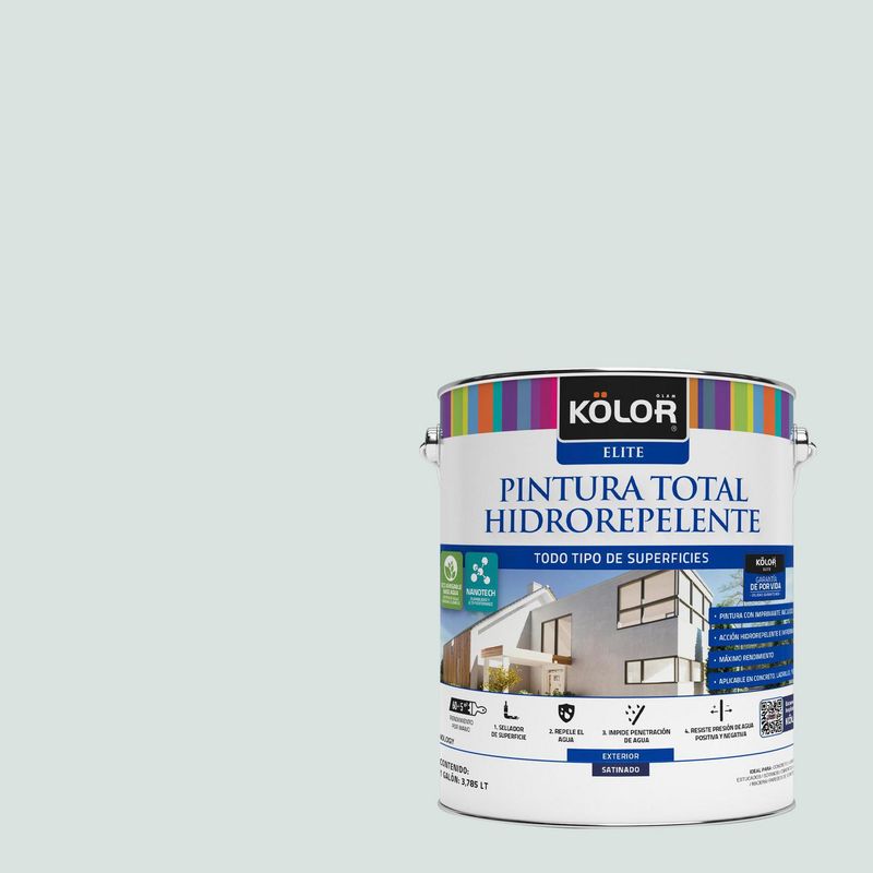 KOLOR - Pintura Hidrorepelente Satinado 1 galón(es) Verde Stirling 