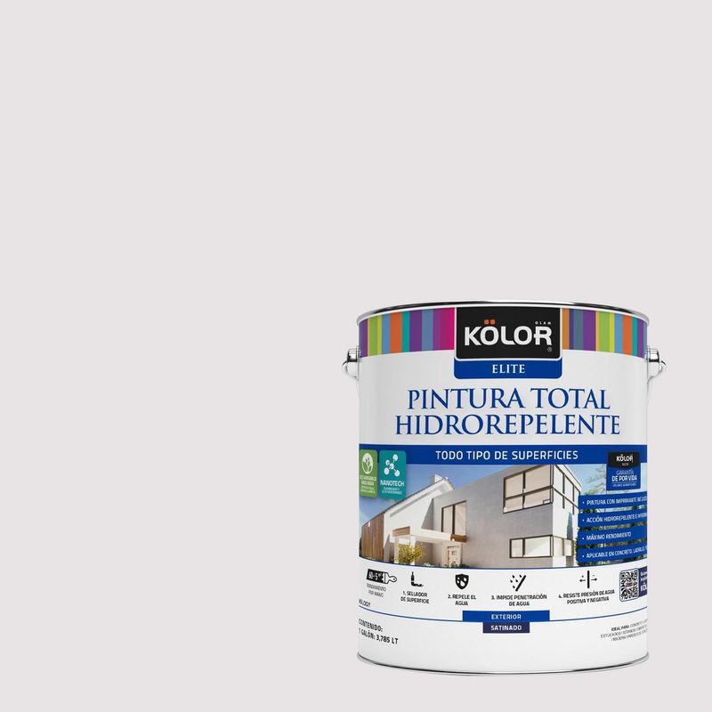 KOLOR - Pintura Hidrorepelente Satinado 1 galón(es) Beige Rennes