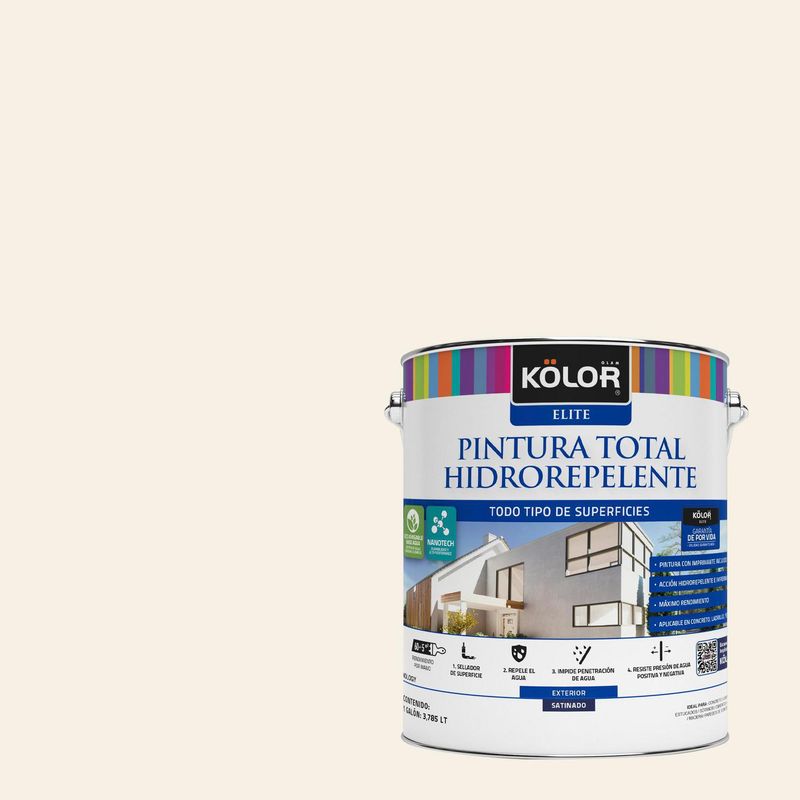 KOLOR - Pintura Hidrorepelente Satinado 1 galón(es) Naranjo Volterra