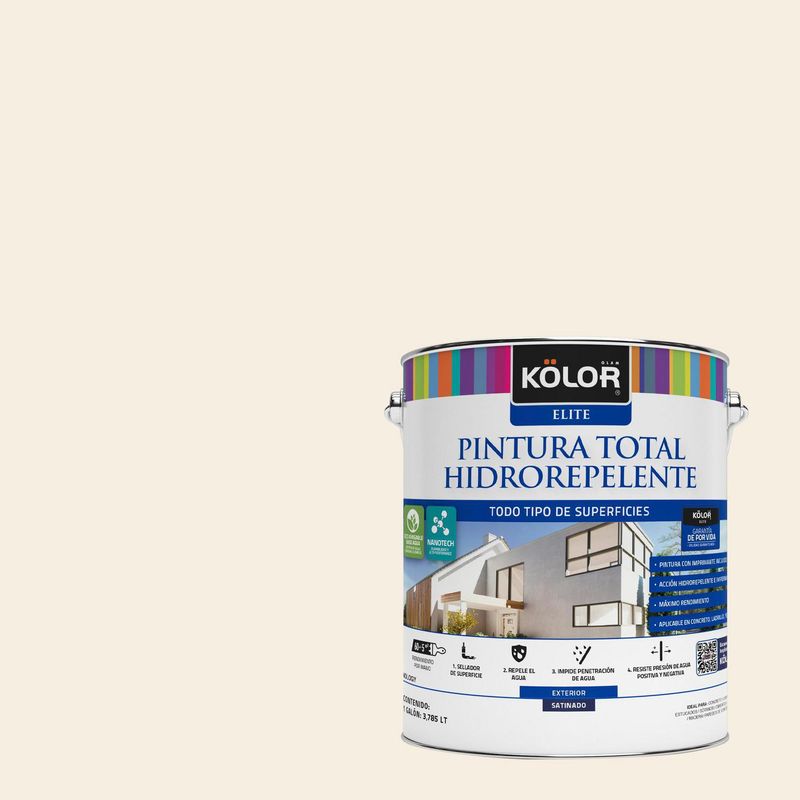 KOLOR - Pintura Hidrorepelente Satinado 1 galón(es) Naranjo Leeds