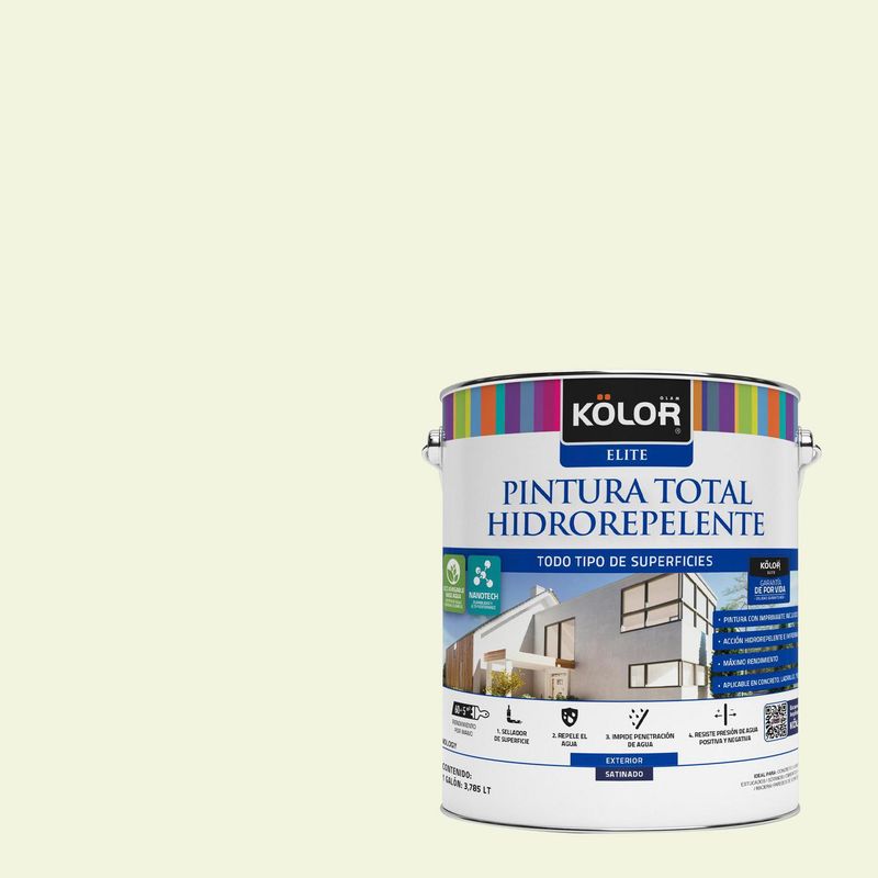 KOLOR - Pintura Hidrorepelente Satinado 1 galón(es) Beige Aveiro