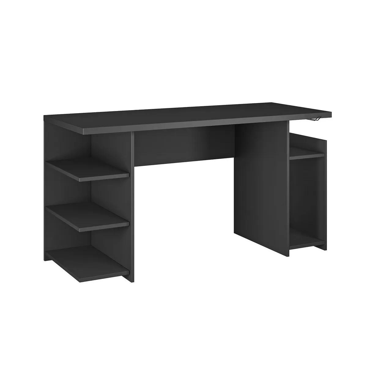 HOME MOBILI - Escritorio Gamer Negro MDP 74,5x135,6x57 cm