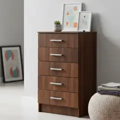 MOBIKIT - Cómoda 5 Cajón(es) 0 40x100x60 cm Nogal