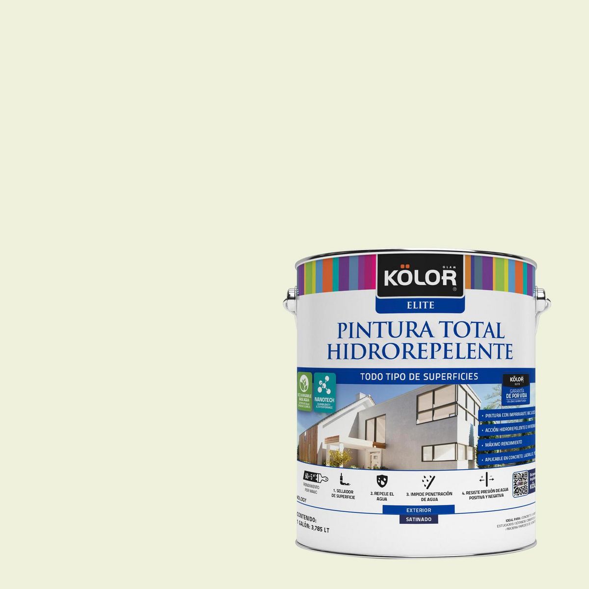KOLOR - Pintura Hidrorepelente Satinado 1 galón(es) Beige Torino 