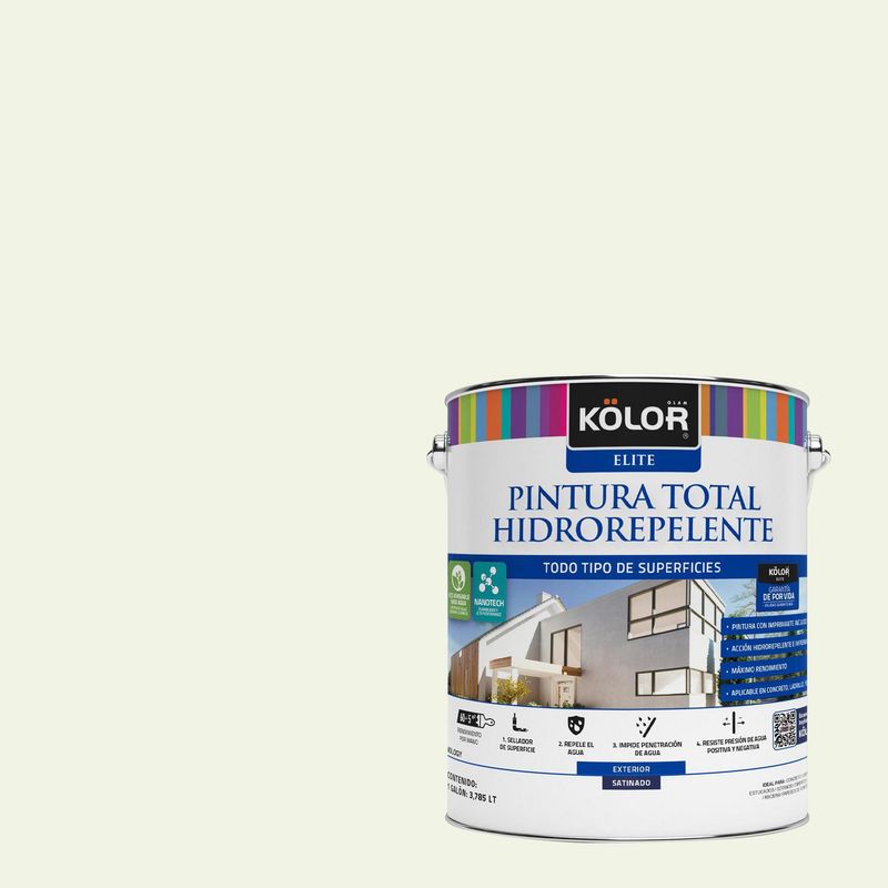 KOLOR - Pintura Hidrorepelente Satinado 1 galón(es) Beige Gales