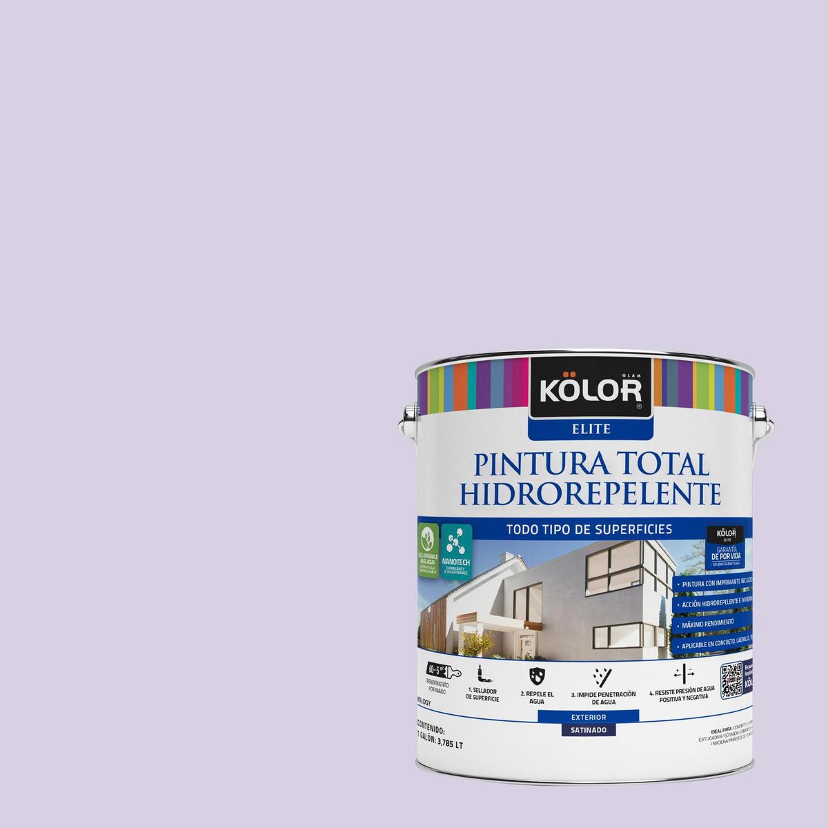KOLOR - Pintura Hidrorepelente 1 galón(es) Satinado Púrpura Bombay