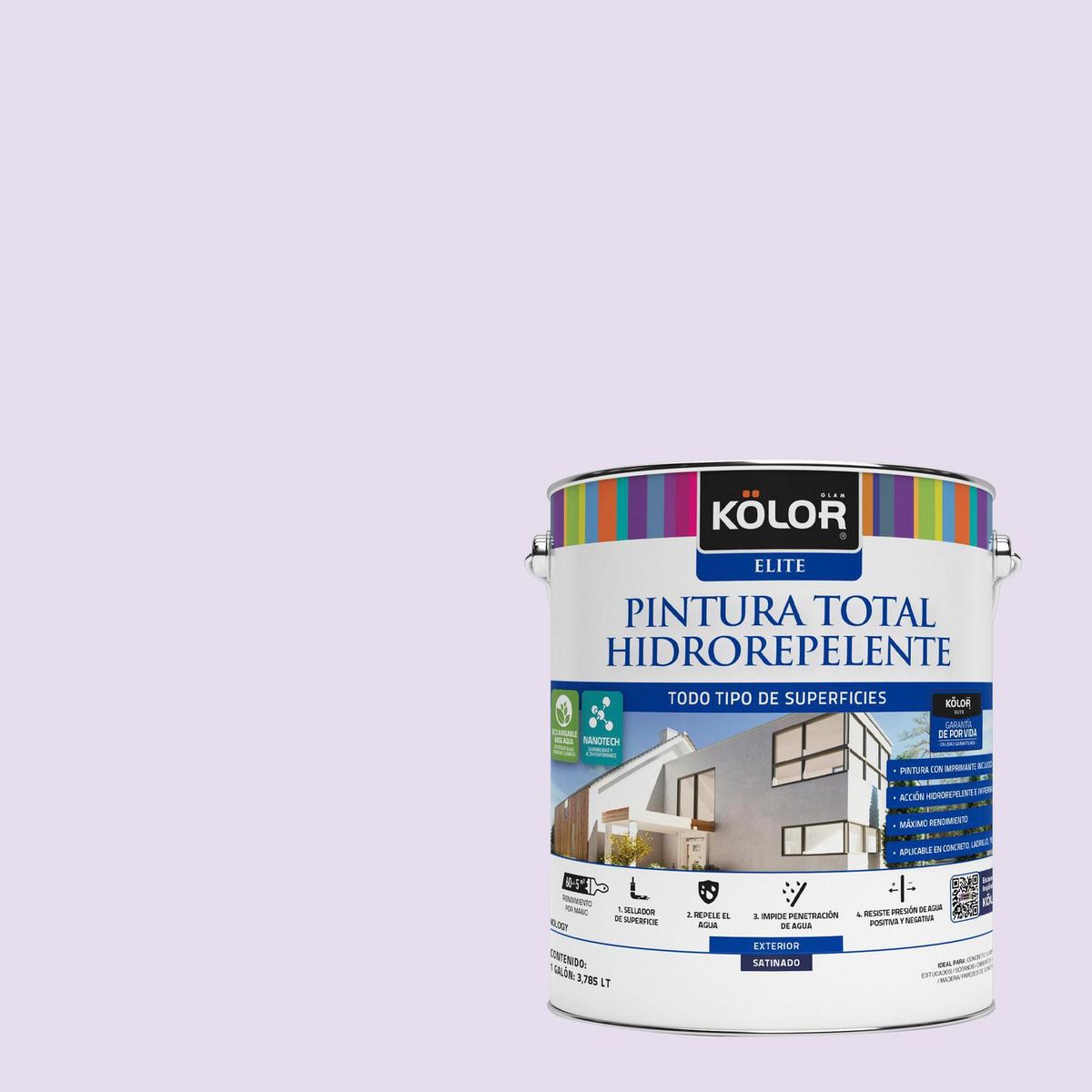 KOLOR - Pintura Hidrorepelente 1 galón(es) Satinado Púrpura Mangabre